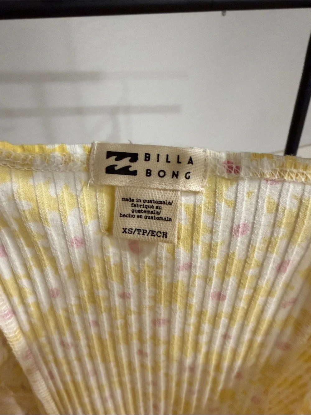 Billabong Yellow Floral Tie-Front Midi Dress - Picture 5 of 5